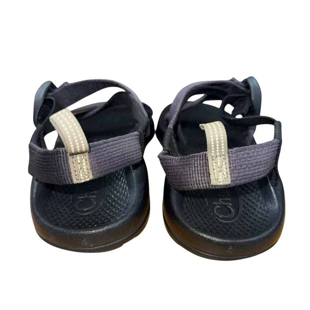 Chaco Z/1 Ecotread Kids 4 Pre-Owned Sandal Gray Adjustable Strappy Outdoor Hike